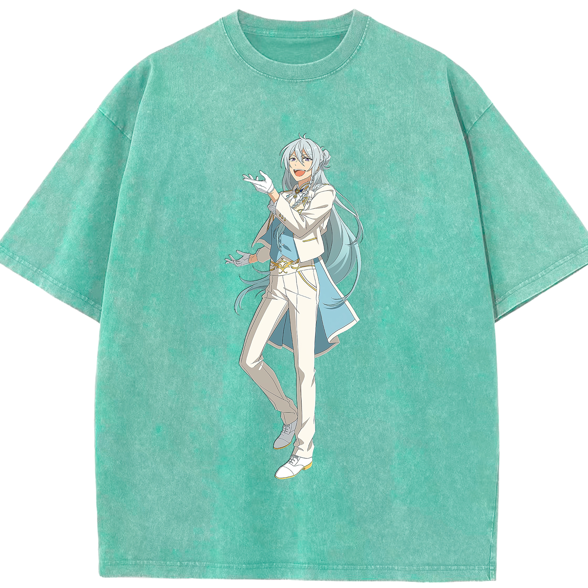 （画像用） あんさんぶるスターズ! Ensemble Stars 綿100% ヴィンテージ風 半袖Tシャツ（フロントプリント）